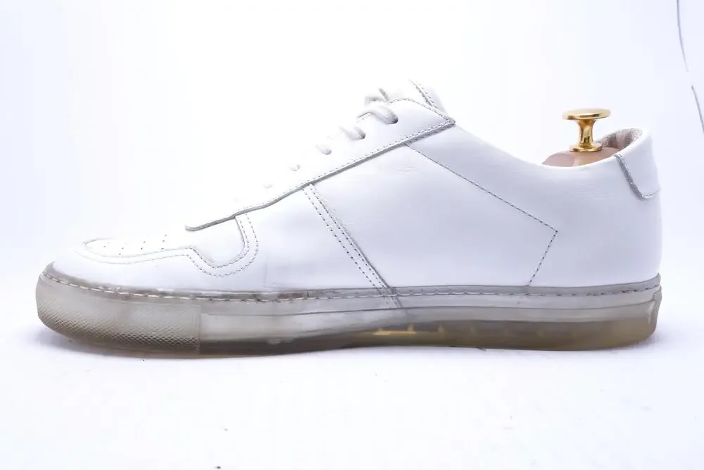 Common Projects Shoes Mens Size 11 White Leather Low Top Sneakers Made Italy